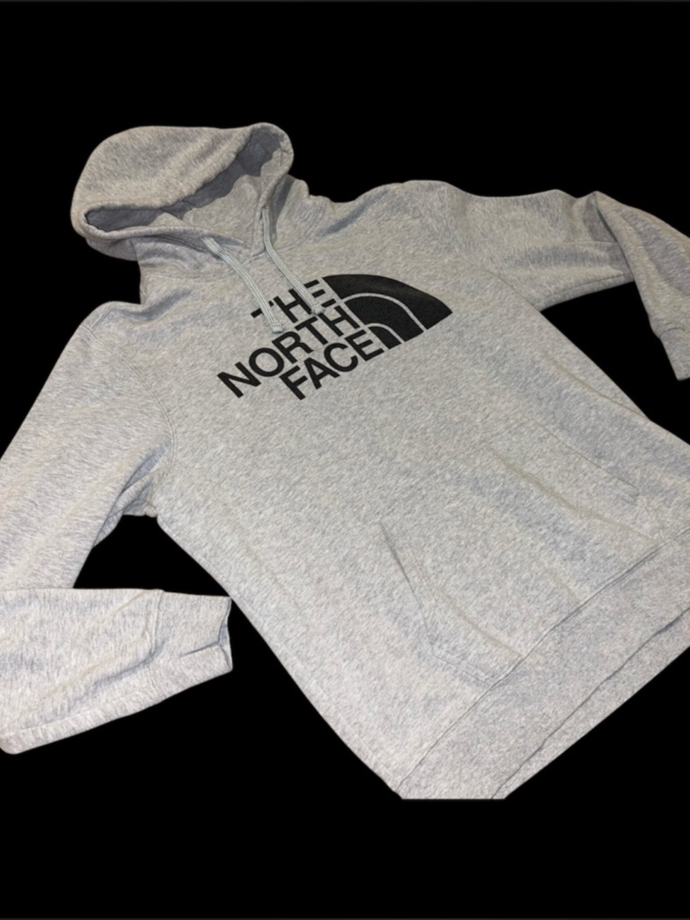 Classic The North Face Gray Hoodie w/ Large Black Logo